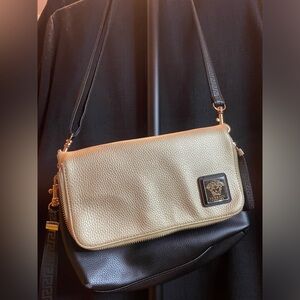 Versace Parfums Gold and Black Bag